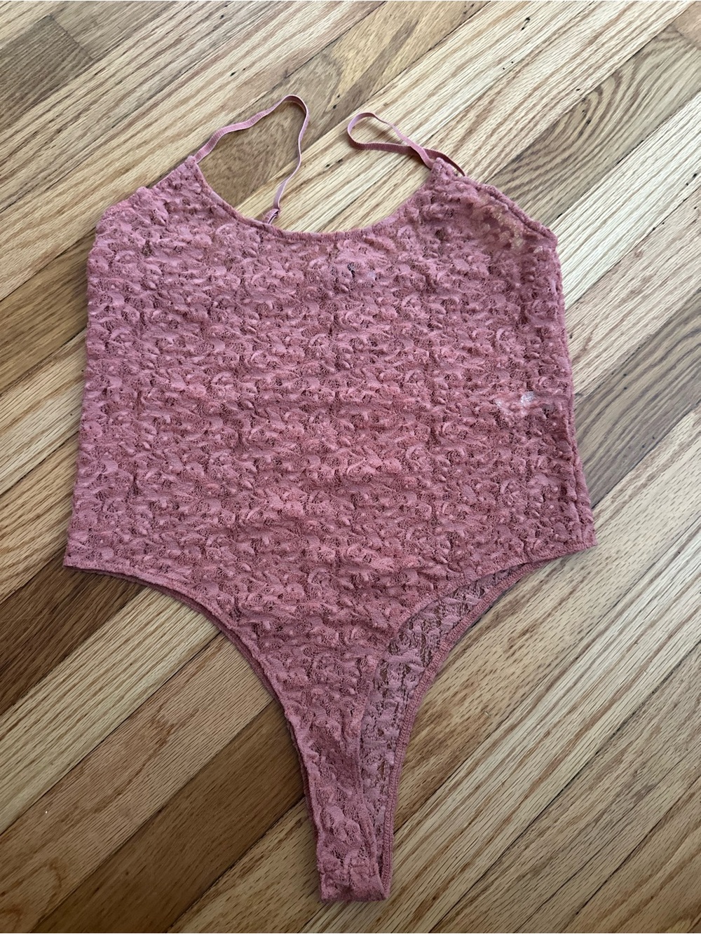 Zara Dusty Pink Lace Bodysuit